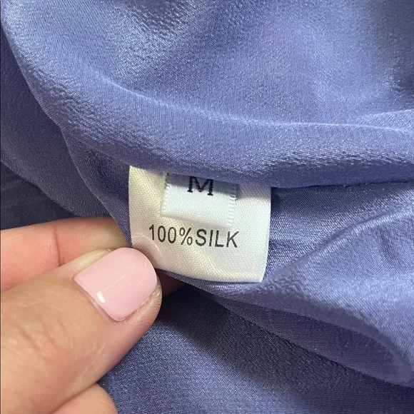 Jessie Liu Summer Floral Tiered Silk Midi Dress Size Medium - Picture 11 of 12